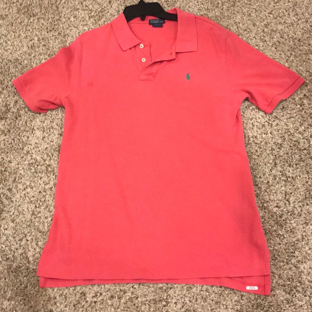 Pink/Salmon Short Sleeve Polo Shirt